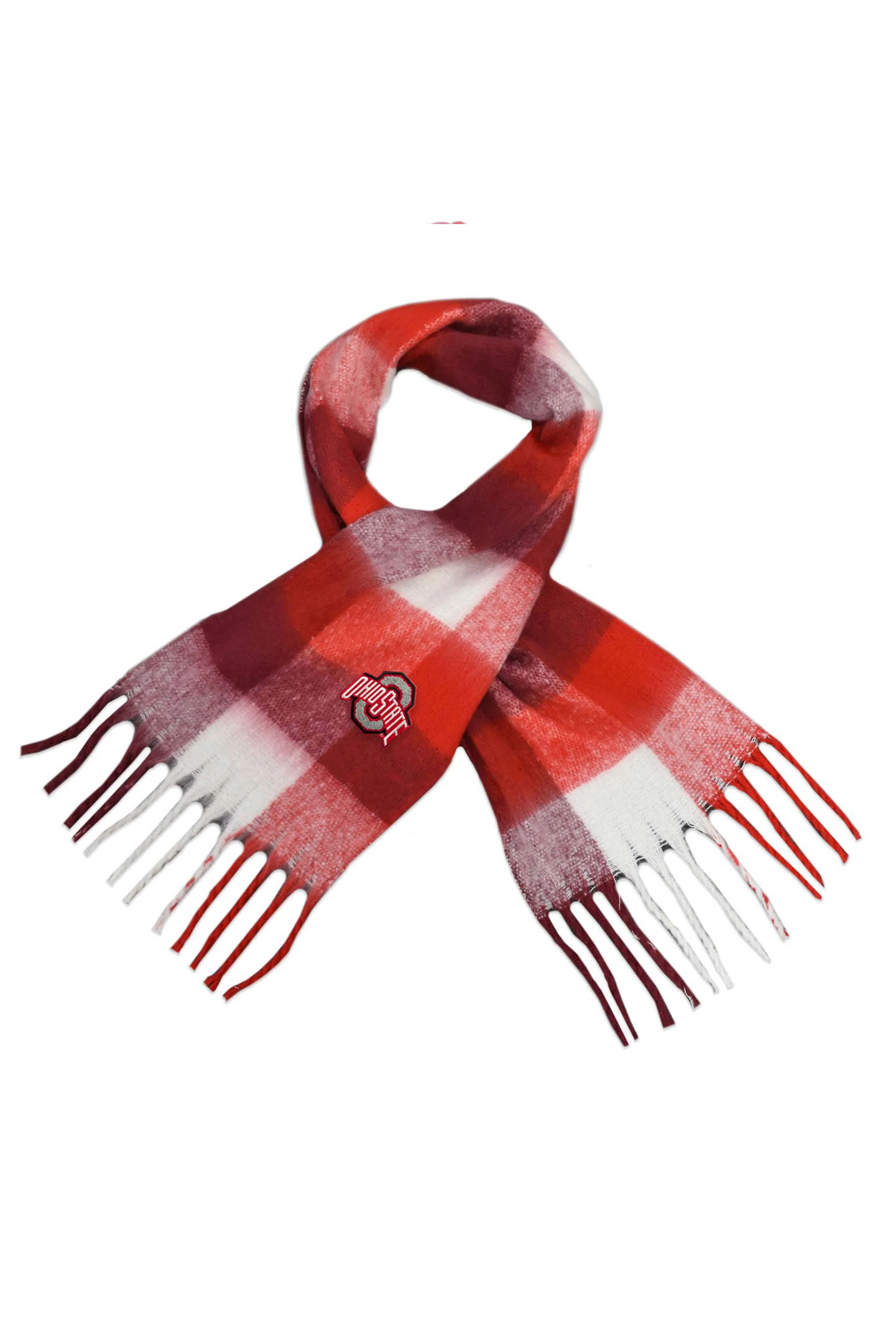 1307 - Ohio State Buckeyes Plaid Scarf