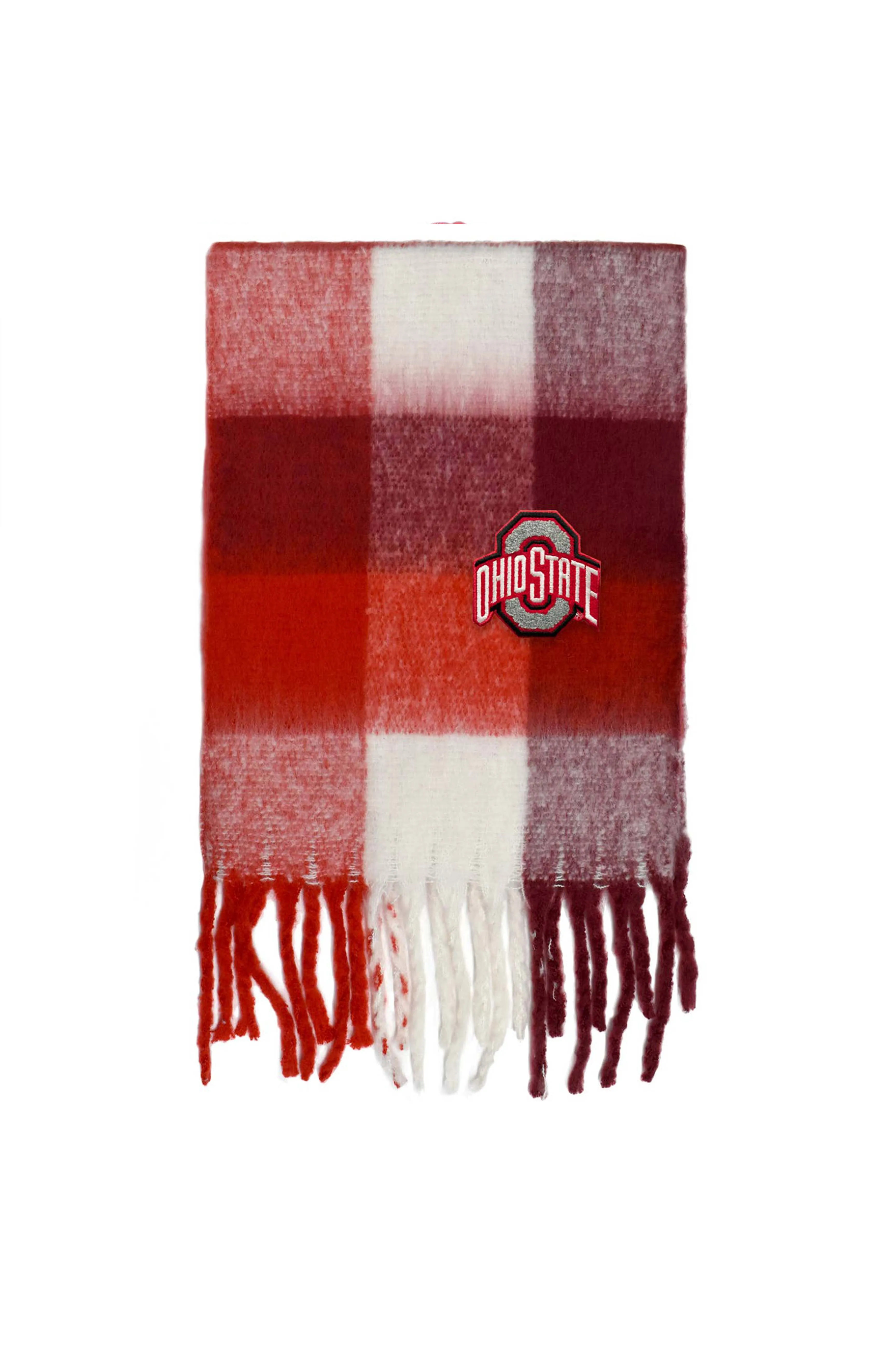 1307 - Ohio State Buckeyes Plaid Scarf