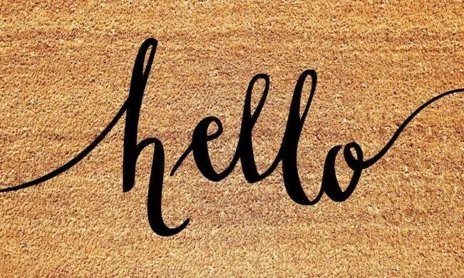 18" x 30" HELLO Non-slip Outdoor Door Mat