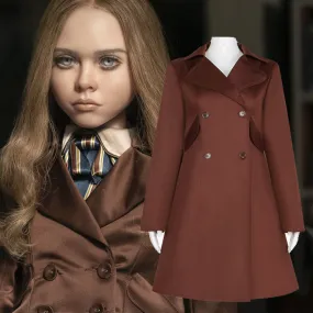 2023 M3gan Brown Coat Kids Girls M3gan Coat Cosplay Costume ACcosplay