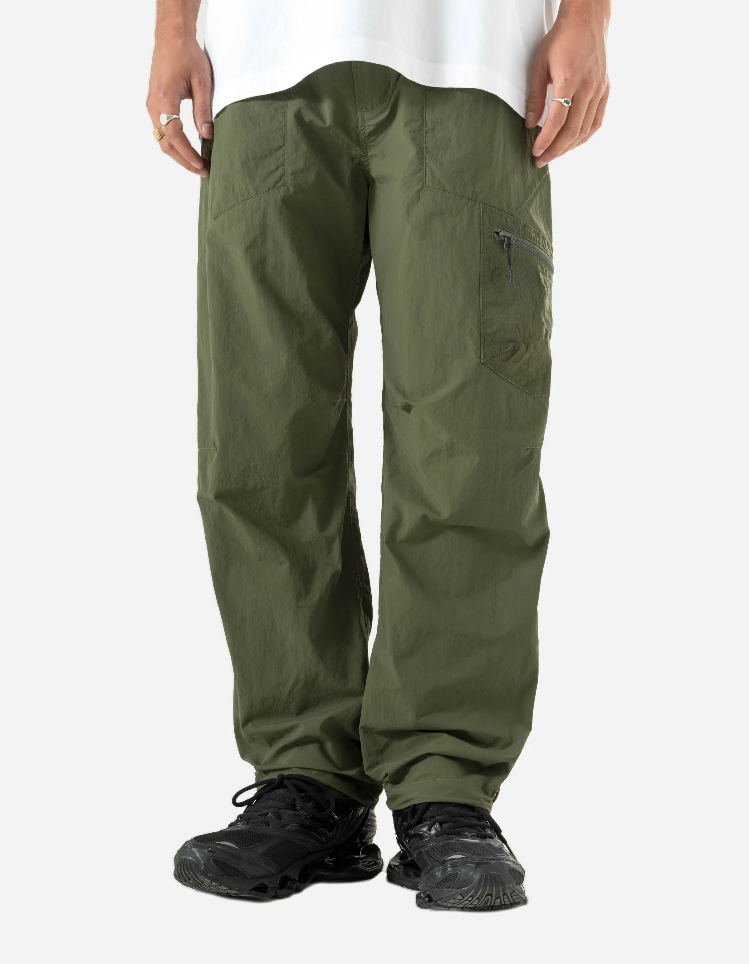 5282 Veg Dyed Asym Cargo Track Pants Olive