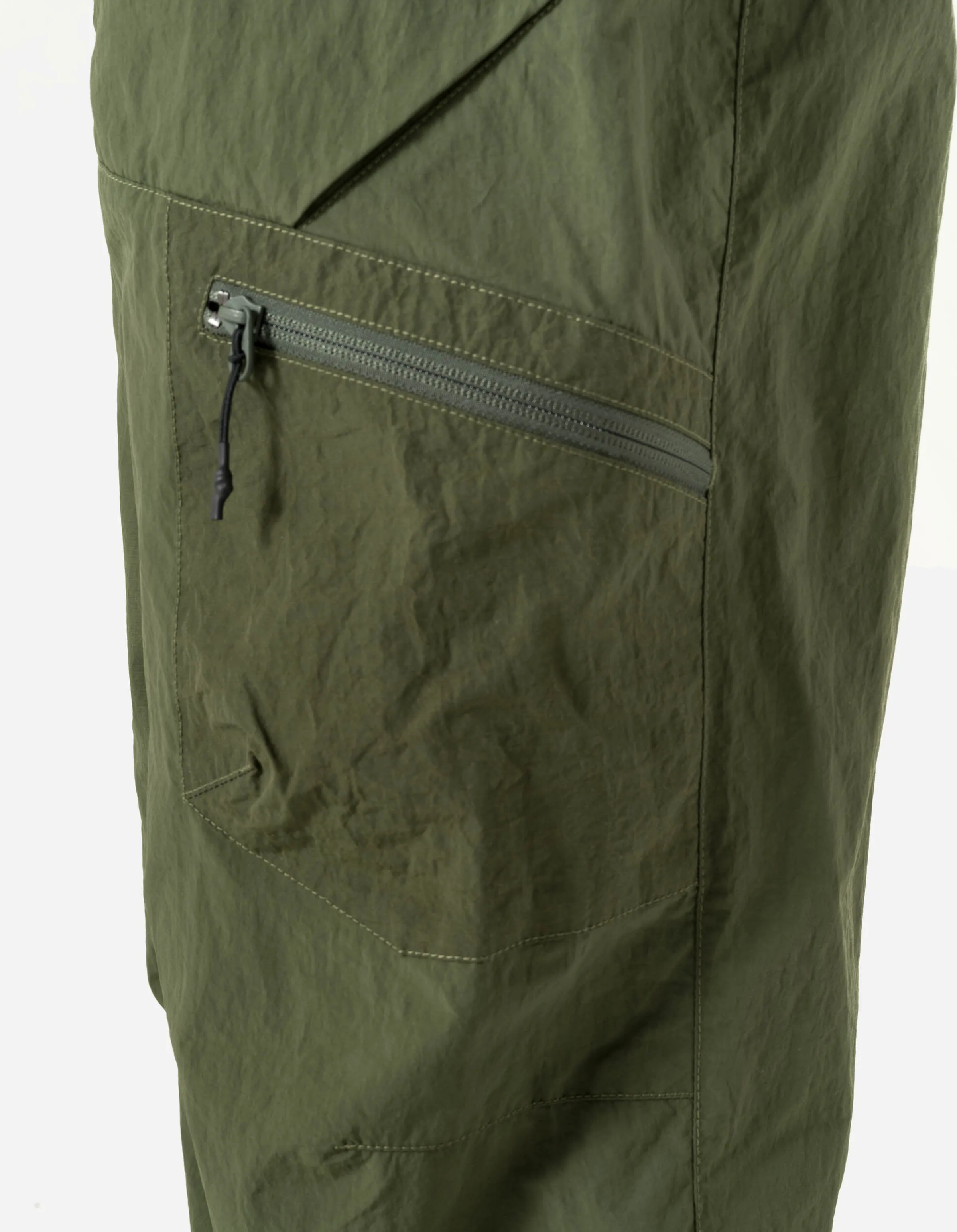 5282 Veg Dyed Asym Cargo Track Pants Olive