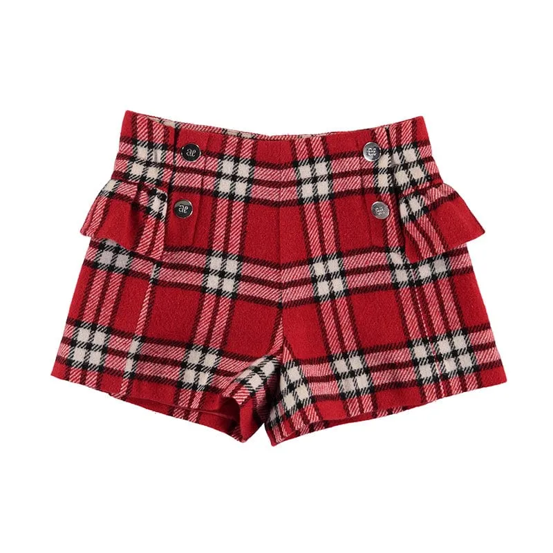 ABEL & LULA - Plaid Shorts & Blouse - Off White