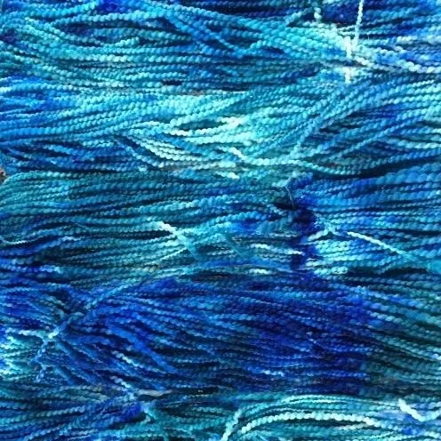 About The Color - Ocean Waves Hand Dyed Yarn, Chunky Lumpy Merino Wool