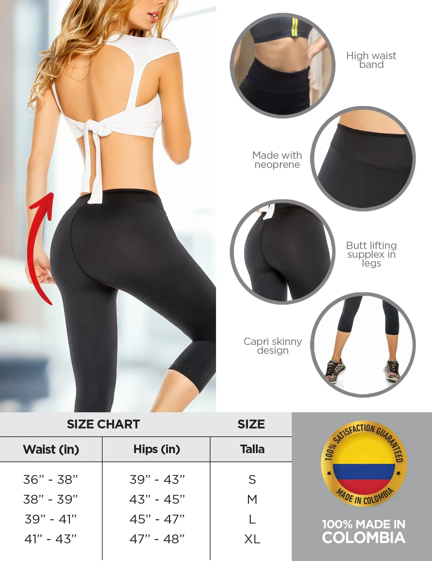 Active Sauna Pants Leggings Capri Galaway