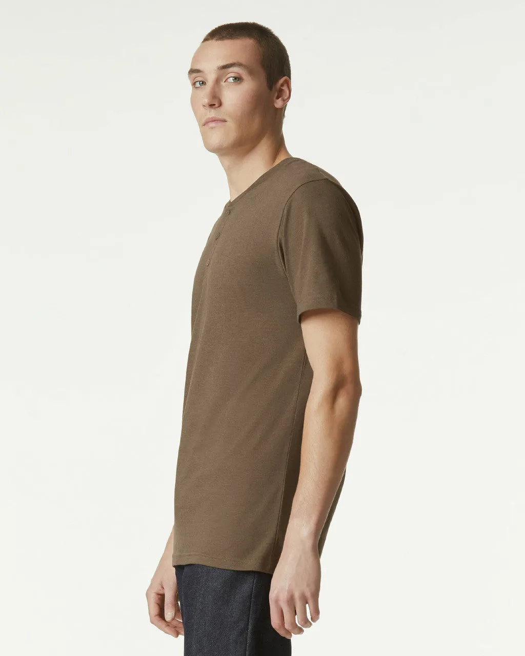 American Apparel Adult CVC Henley T-shirt (2004CVC)