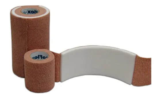 Andover Coflex Afd - Absorbent Foam Dressing & Cohesive Bandage Dressing Absorb Foam W/Sa Wrap6X2.5 Tan Lf 8Rl/Cs