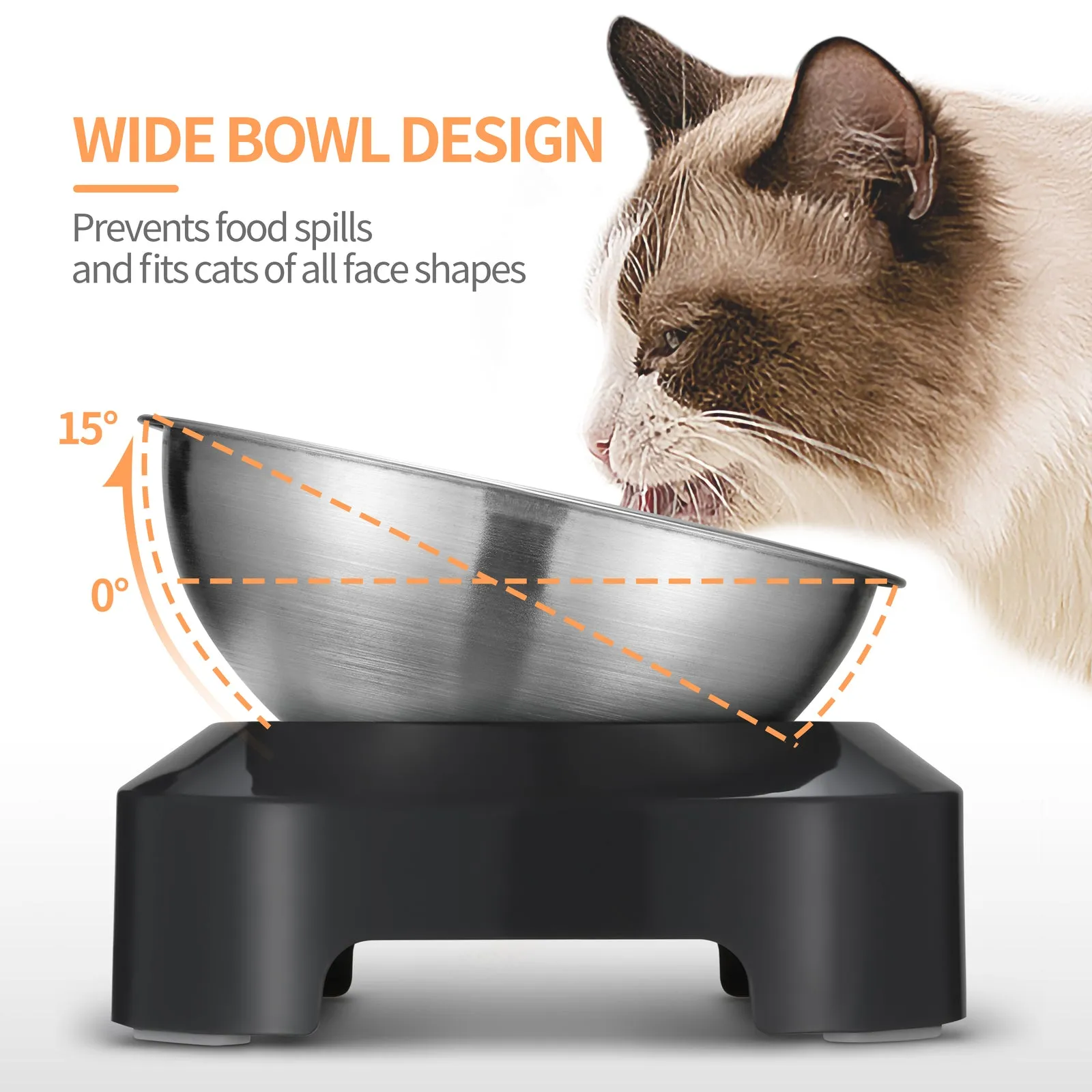 Anti-Skid Medium Stainless Steel Pet Bowls Set - YES4PETS