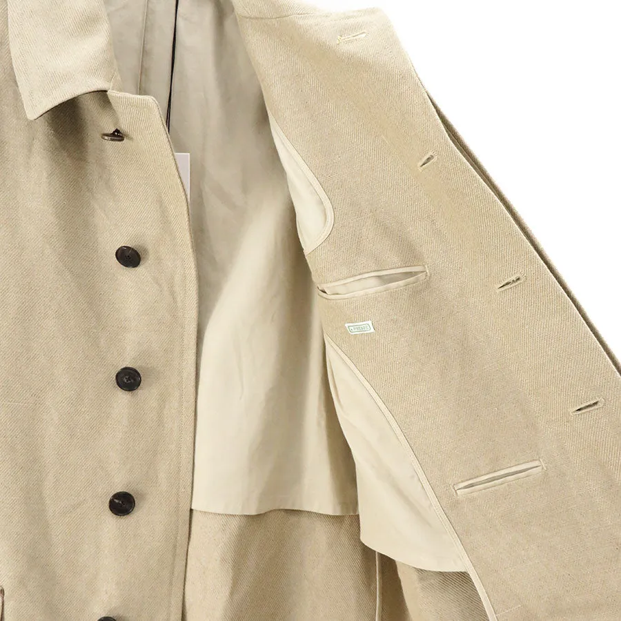 【A.PRESSE/アプレッセ】<br>Linen Half Coat <br>23SAP-01-06H