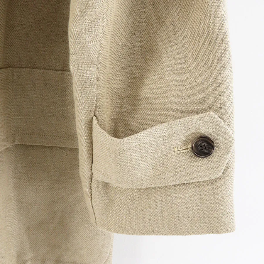 【A.PRESSE/アプレッセ】<br>Linen Half Coat <br>23SAP-01-06H