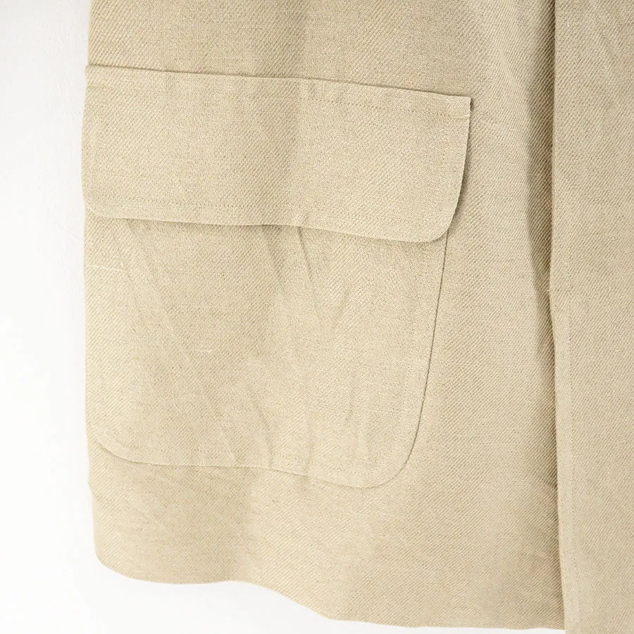 【A.PRESSE/アプレッセ】<br>Linen Half Coat <br>23SAP-01-06H