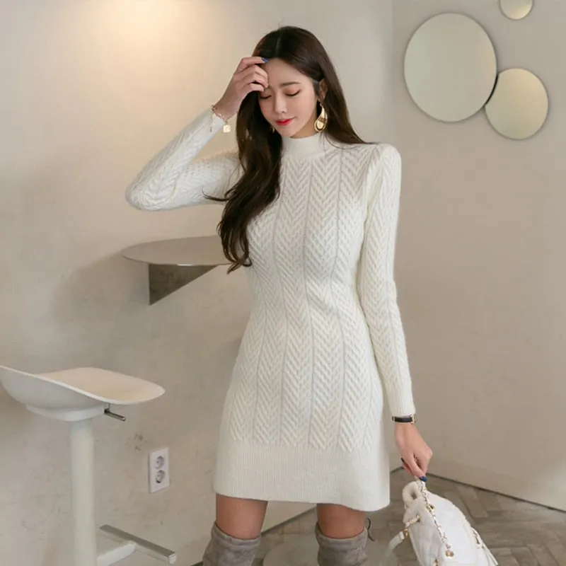 Ashore Shop Womens New Long Sleeve Knit Sweater Dress