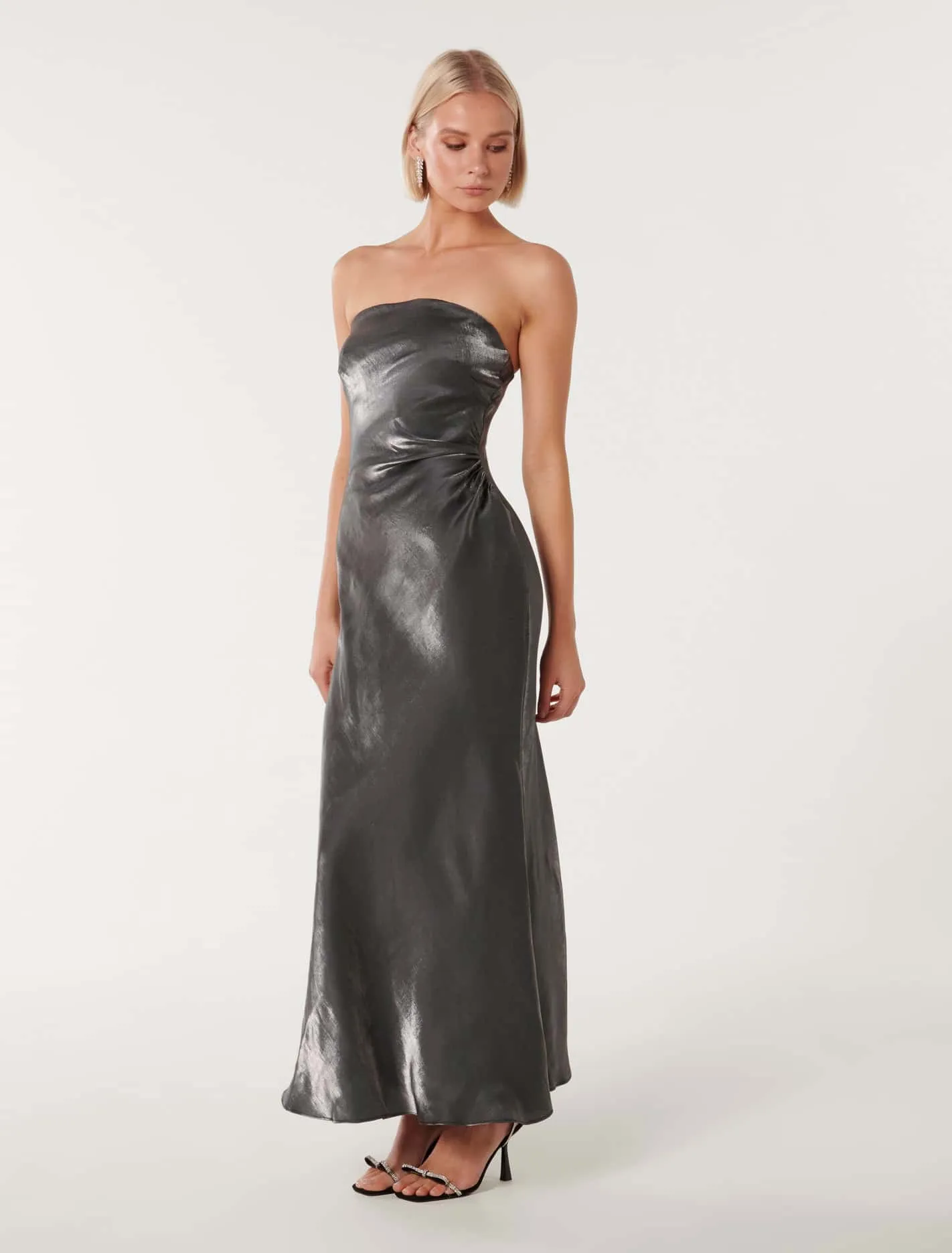 Ashton Metallic Strapless Dress