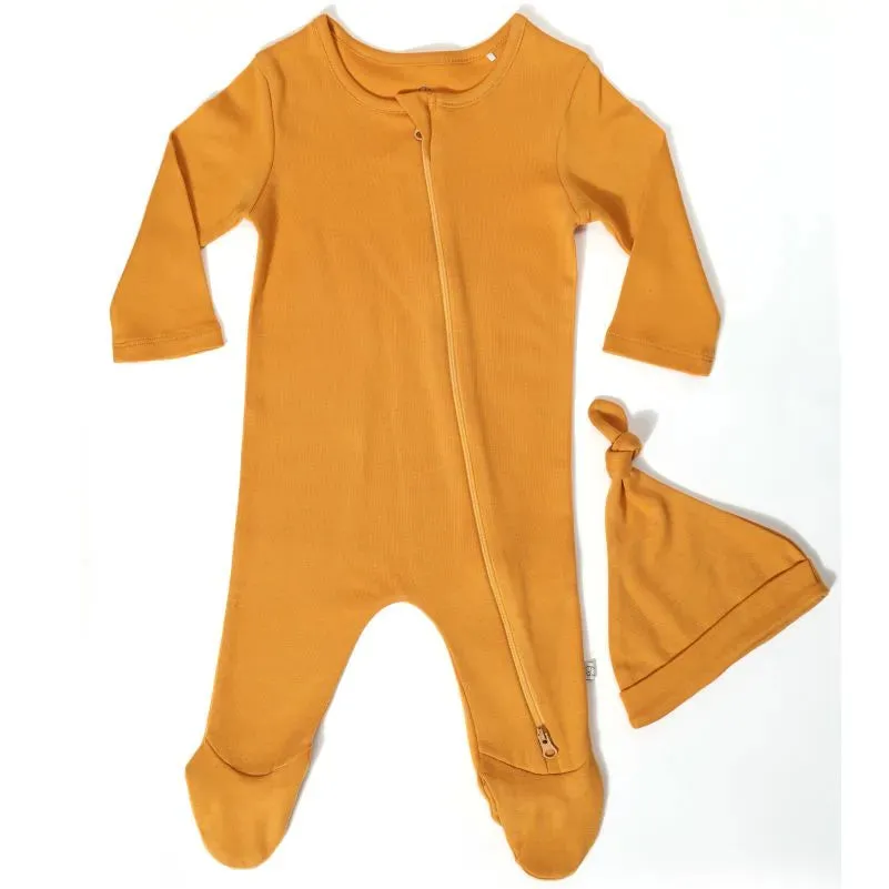 Baby 2 Way Zipper Full Sleeves Bodysuit With An Organic Cotton Cap - Artisans