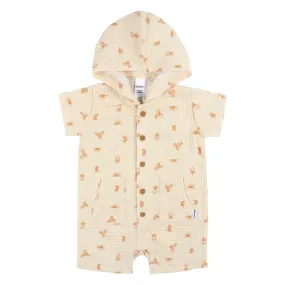 Baby Boys Desert Cotton Gauze Hooded Romper