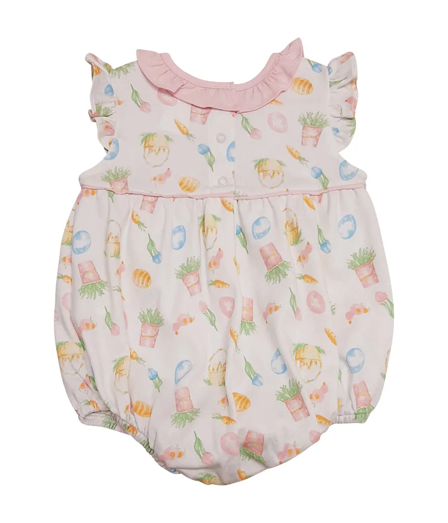 Baby Girl's Easter Print Romper