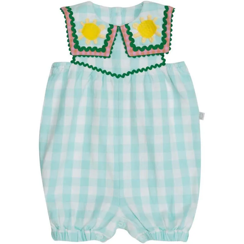 Baby Girls Organic Gingham Romper