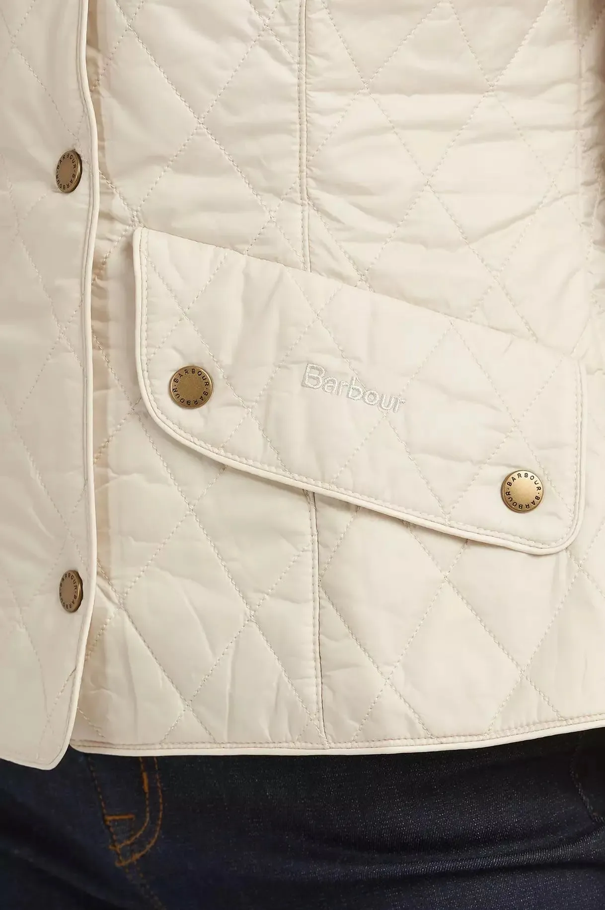 Barbour Cavalry Flyweight jacket in Pearl Silver LQU0228ST31