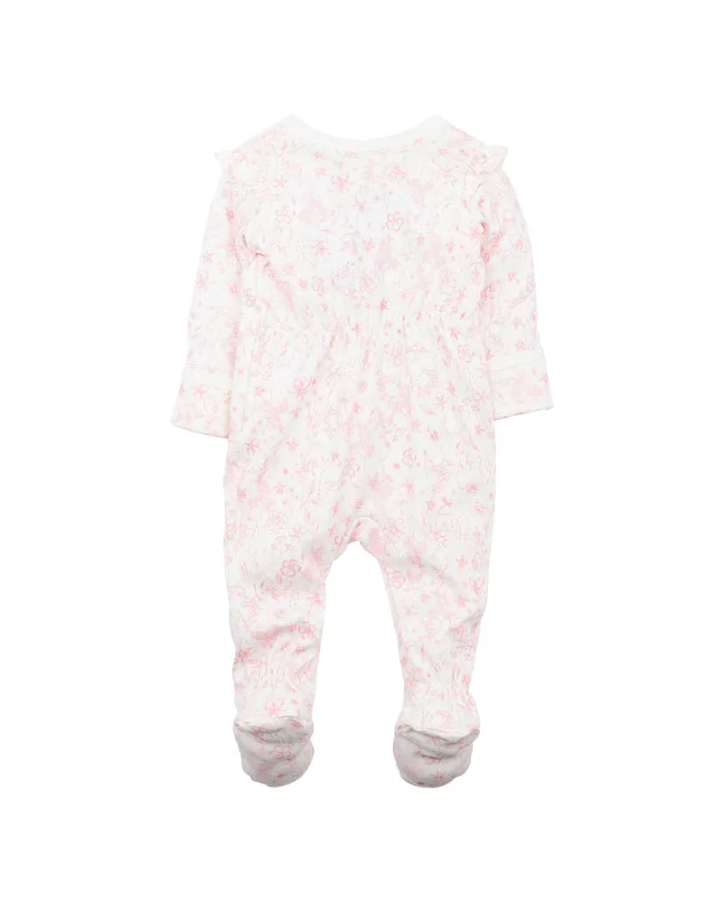 BEBE - EVIE TOILE PRINT LS ONESIE