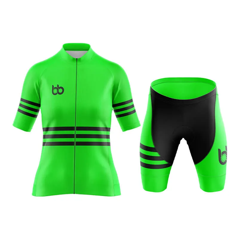 Bicycle Booth Stripes (Green) Aero Cycling Kit