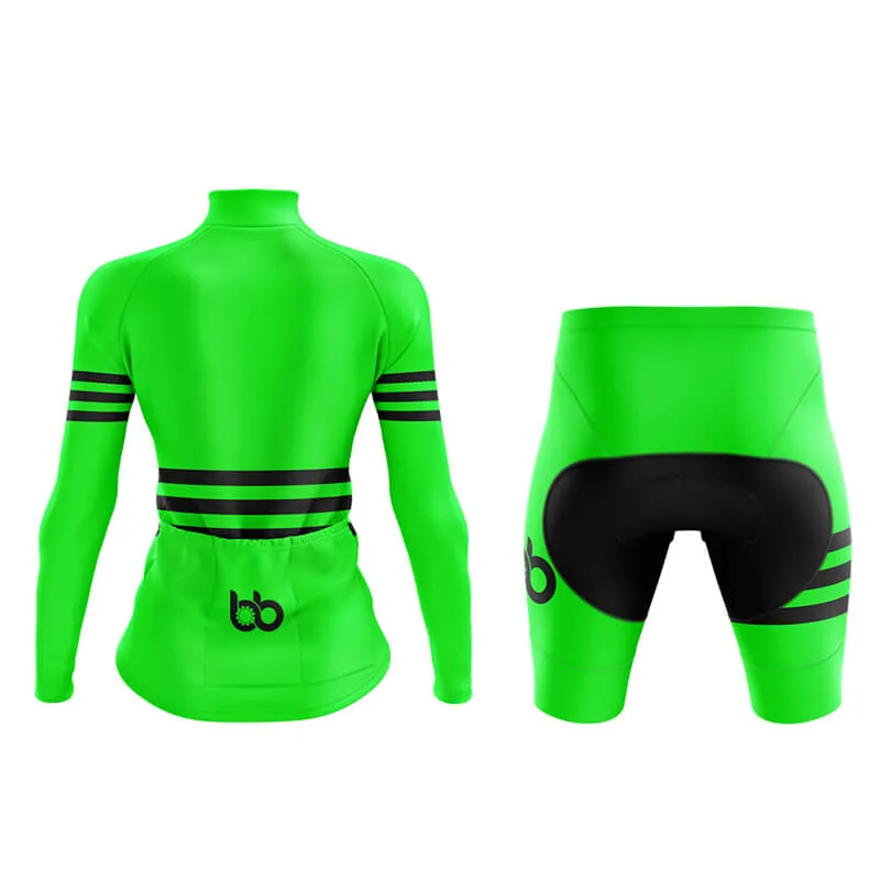 Bicycle Booth Stripes (Green) Aero Cycling Kit