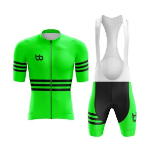 Bicycle Booth Stripes (Green) Aero Cycling Kit