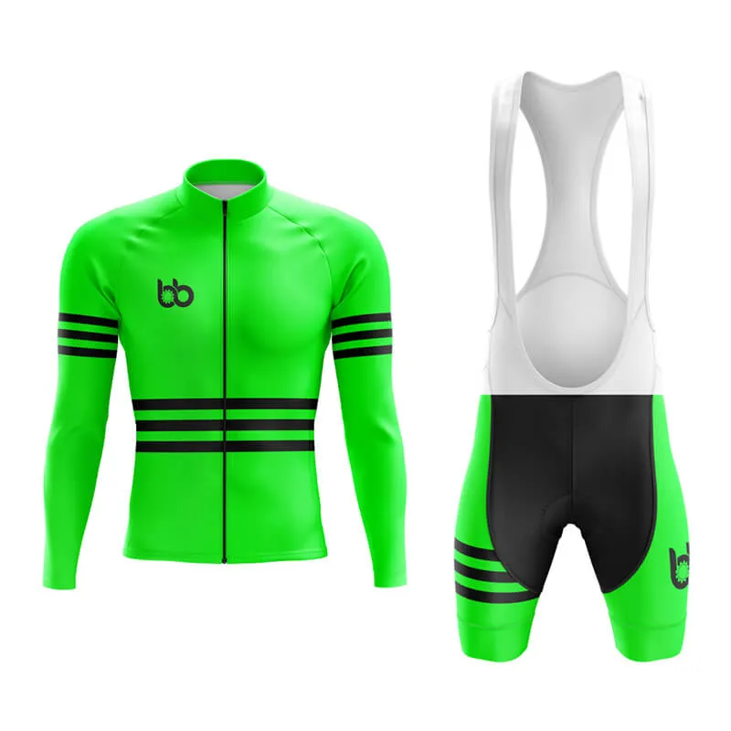 Bicycle Booth Stripes (Green) Aero Cycling Kit