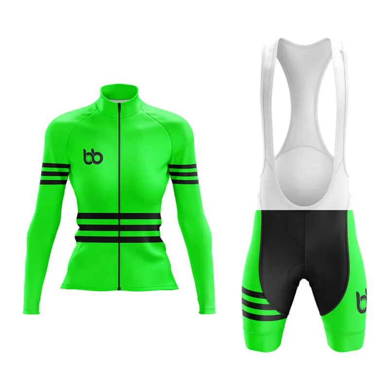 Bicycle Booth Stripes (Green) Aero Cycling Kit