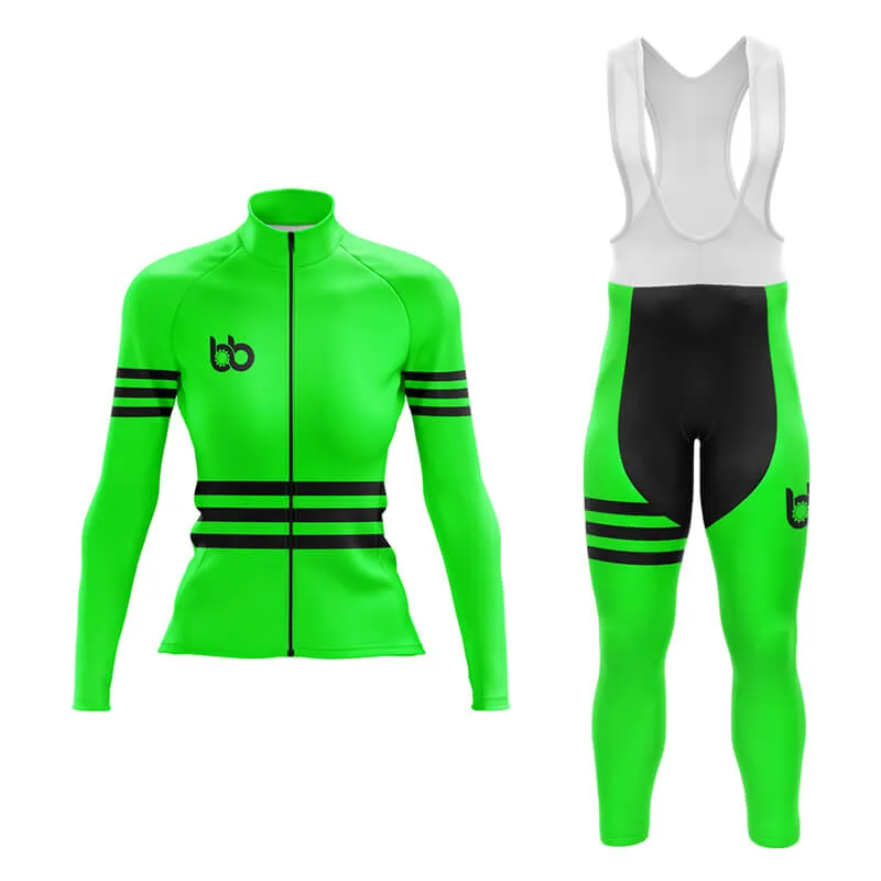 Bicycle Booth Stripes (Green) Aero Cycling Kit