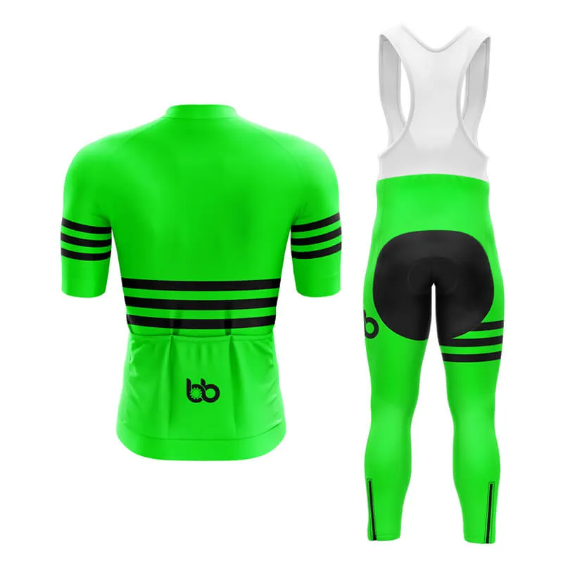 Bicycle Booth Stripes (Green) Aero Cycling Kit