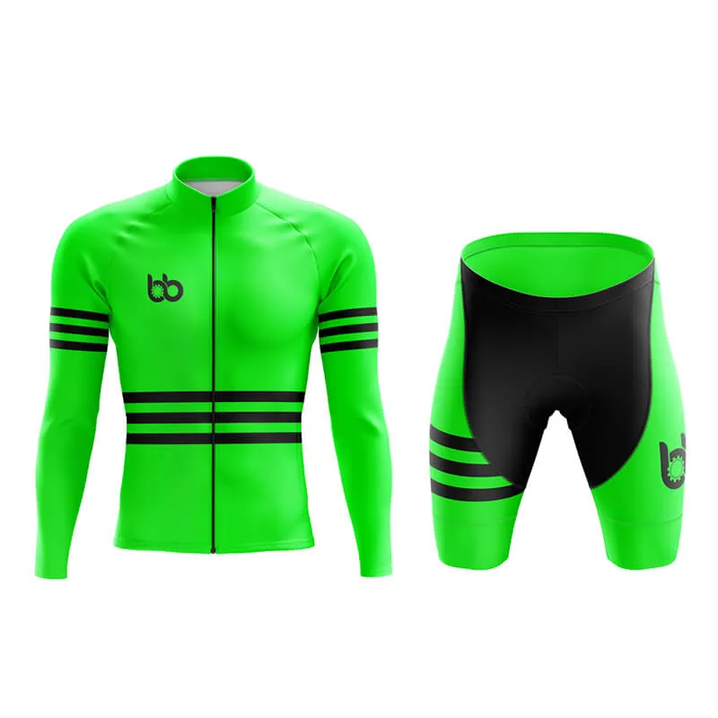 Bicycle Booth Stripes (Green) Aero Cycling Kit