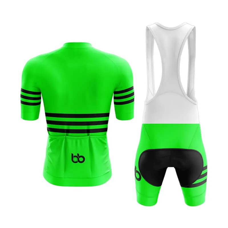 Bicycle Booth Stripes (Green) Aero Cycling Kit