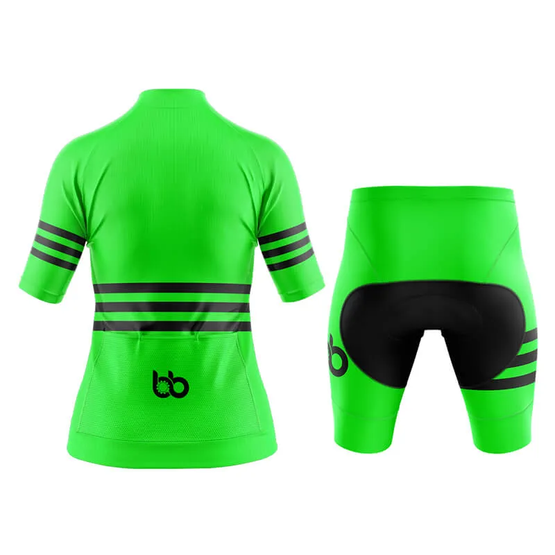 Bicycle Booth Stripes (Green) Aero Cycling Kit