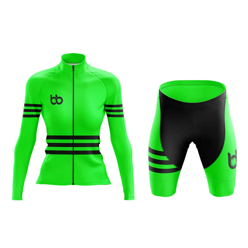 Bicycle Booth Stripes (Green) Aero Cycling Kit