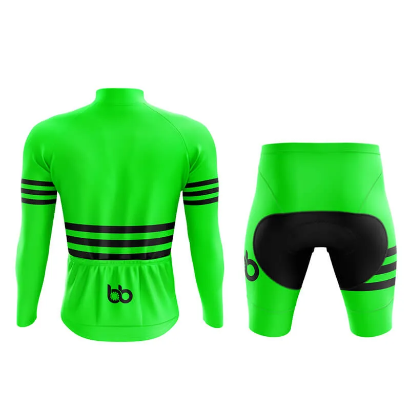 Bicycle Booth Stripes (Green) Aero Cycling Kit