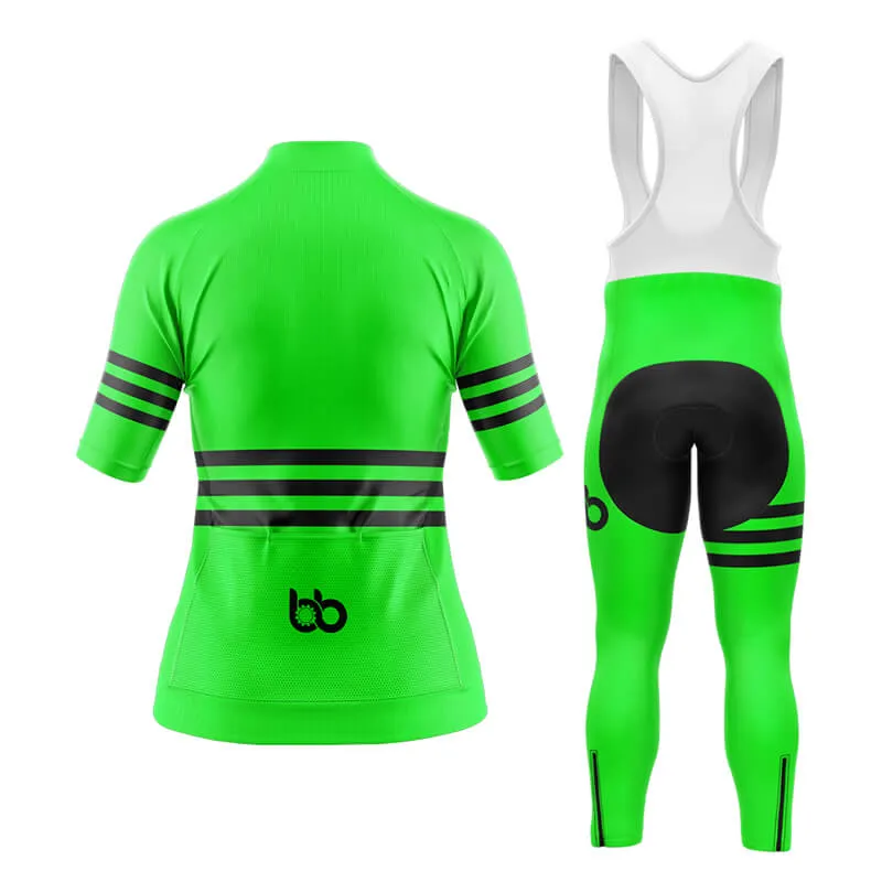 Bicycle Booth Stripes (Green) Aero Cycling Kit