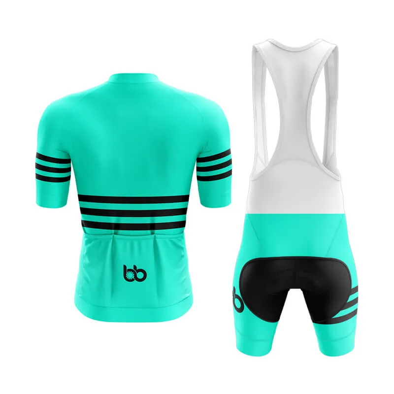 Bicycle Booth Stripes (Teal) Aero Cycling Kit