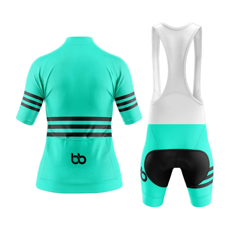 Bicycle Booth Stripes (Teal) Aero Cycling Kit