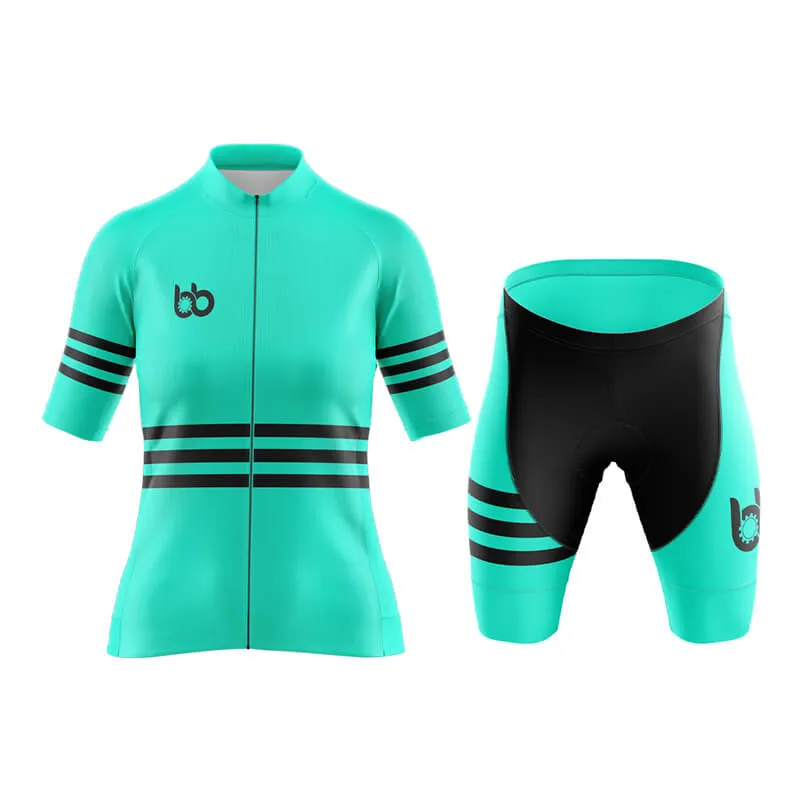 Bicycle Booth Stripes (Teal) Aero Cycling Kit