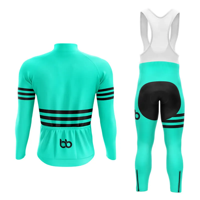 Bicycle Booth Stripes (Teal) Aero Cycling Kit