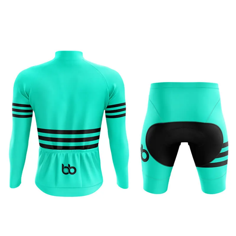 Bicycle Booth Stripes (Teal) Aero Cycling Kit