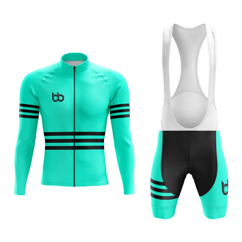 Bicycle Booth Stripes (Teal) Aero Cycling Kit