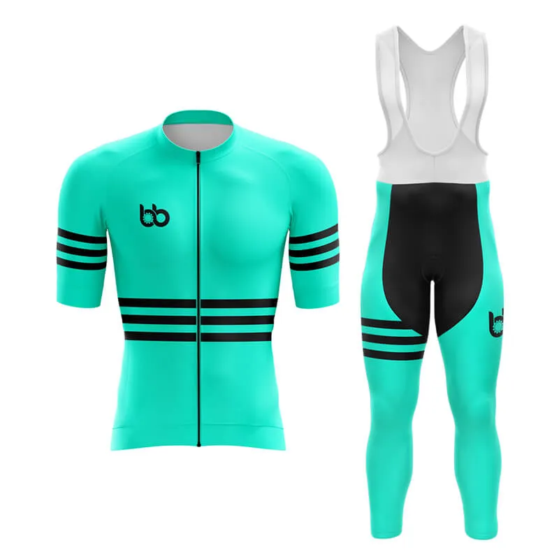 Bicycle Booth Stripes (Teal) Aero Cycling Kit