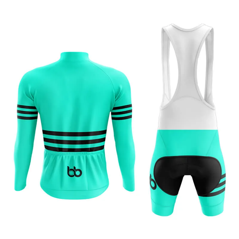 Bicycle Booth Stripes (Teal) Aero Cycling Kit