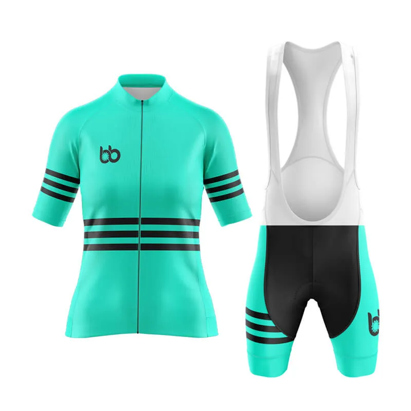 Bicycle Booth Stripes (Teal) Aero Cycling Kit