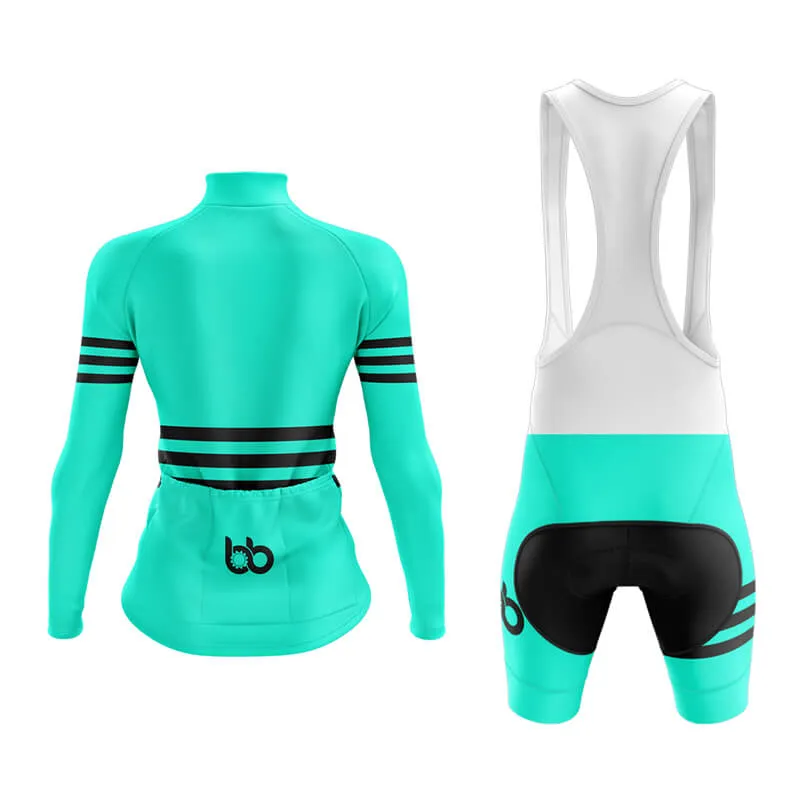 Bicycle Booth Stripes (Teal) Aero Cycling Kit