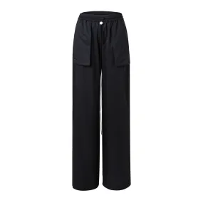 Black Cargo Wide-leg Trousers