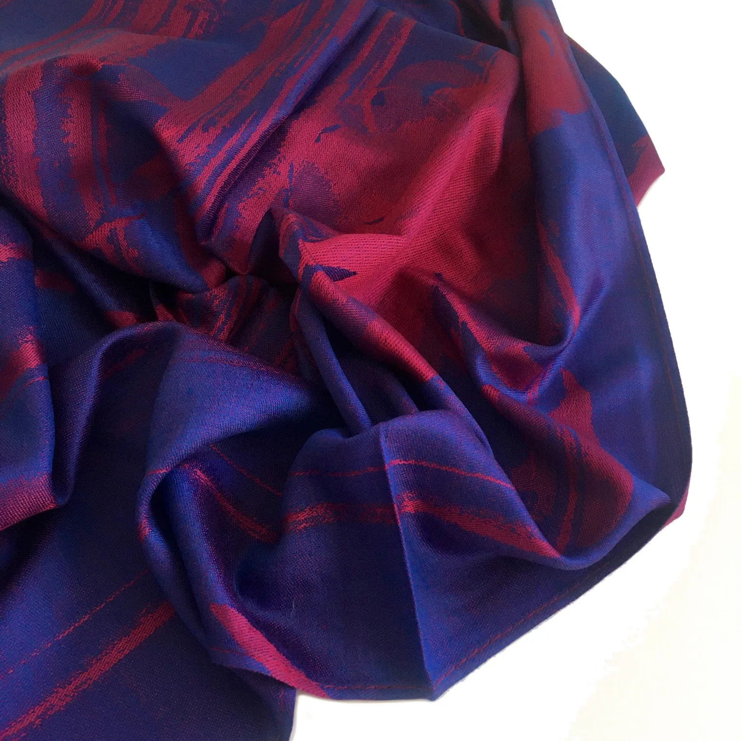 BLUE BERRY REVERSIBLE PASHMINA SHAWL SCARF IN ABSTRACT FLORAL PRINT