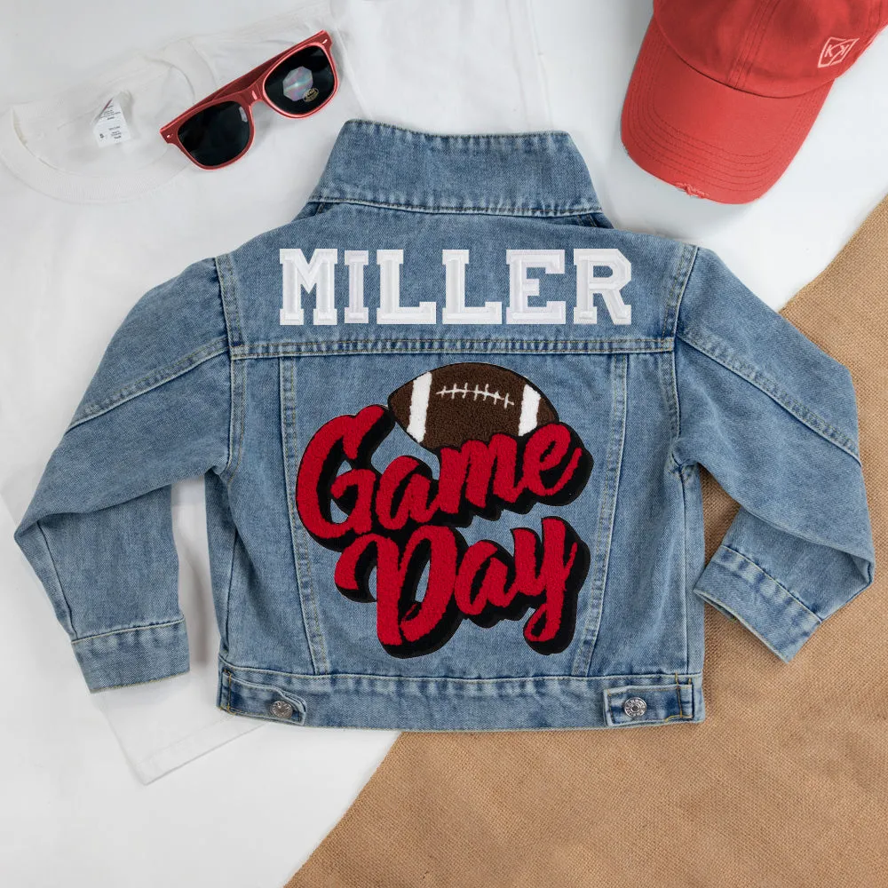 (Blue Denim) School Spirit Denim Jacket