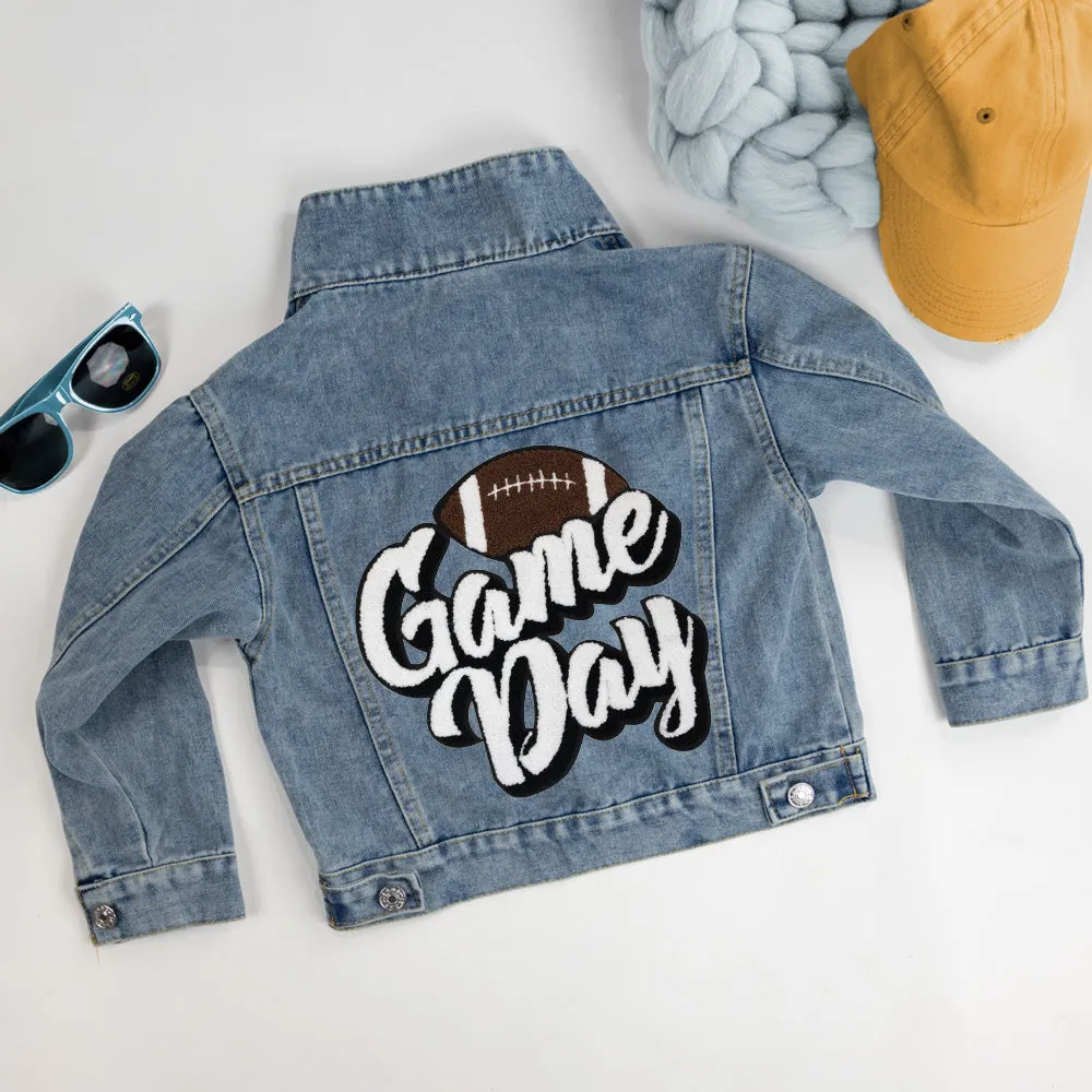 (Blue Denim) School Spirit Denim Jacket